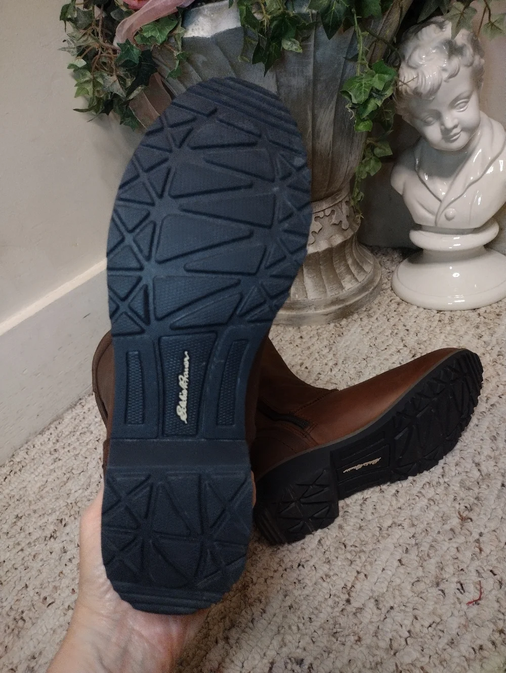 Eddie Bauer Dark Brown Waterproof Leather Trace Tall Boots - Picture 9 of 10